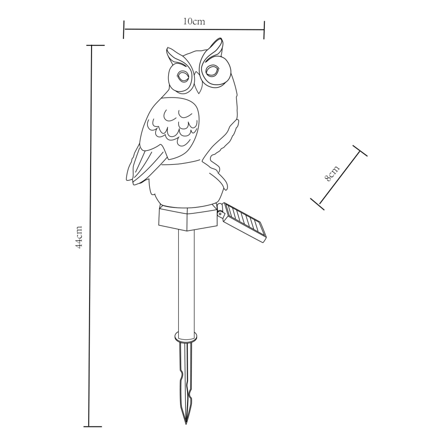 Globo - LED Соларна лампа LED/0,06W/3V IP44 бухал