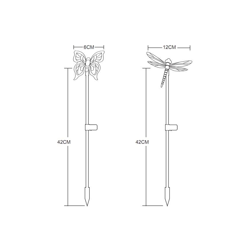 Globo - К-кт 4x LED Соларна лампа LED/0,06W/3V IP44