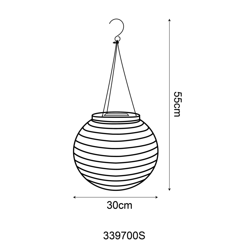 Globo - LED Висяща соларна лампа LED/0,5W/3V IP44 300 mAh бежов