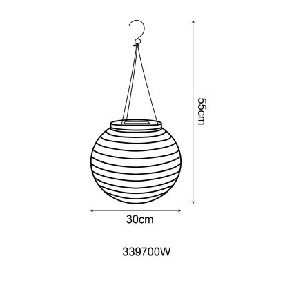 Globo - LED Висяща соларна лампа LED/0,5W/3V IP44 бял 300 mAh