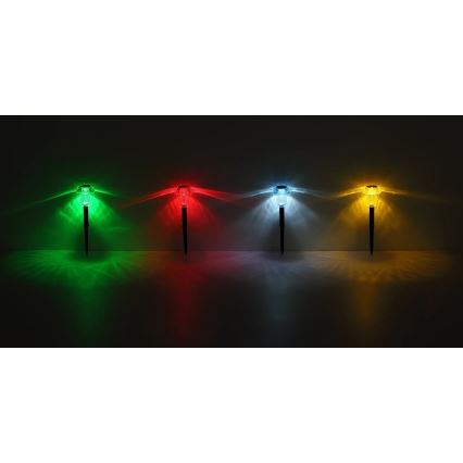 Globo - К-кт 4x LED RGB Соларна лампа LED/0,05W/3V IP44 150 mAh