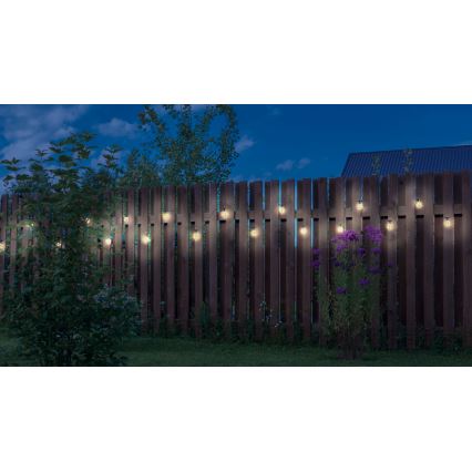 Globo - LED Външна декоративна верига 10xLED/0,27W/230V 7,5 м IP44 черна