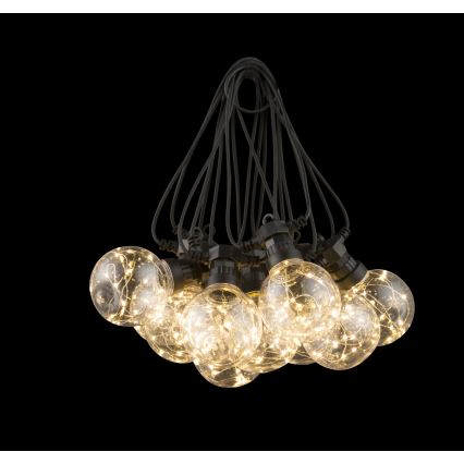 Globo - LED Външна декоративна верига 10xLED/0,27W/230V 7,5 м IP44 черна