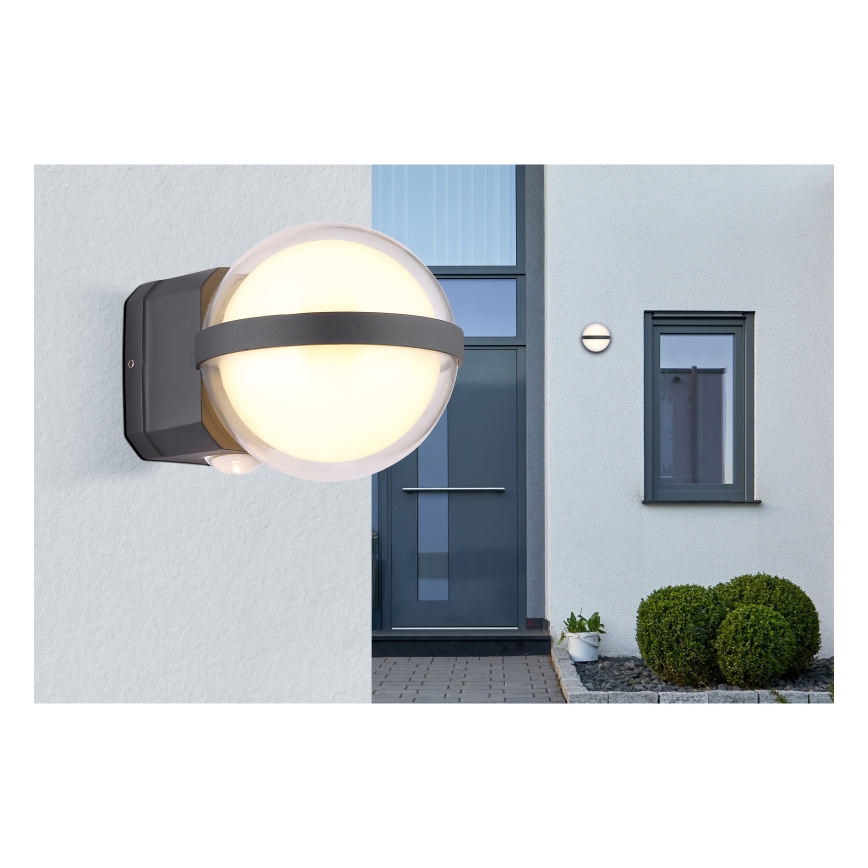Globo - LED Екстериорен аплик LED/12W/230V IP54 черен