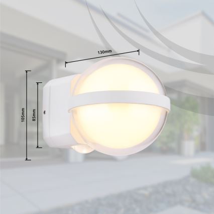 Globo - LED Екстериорен аплик LED/12W/230V IP54 бял