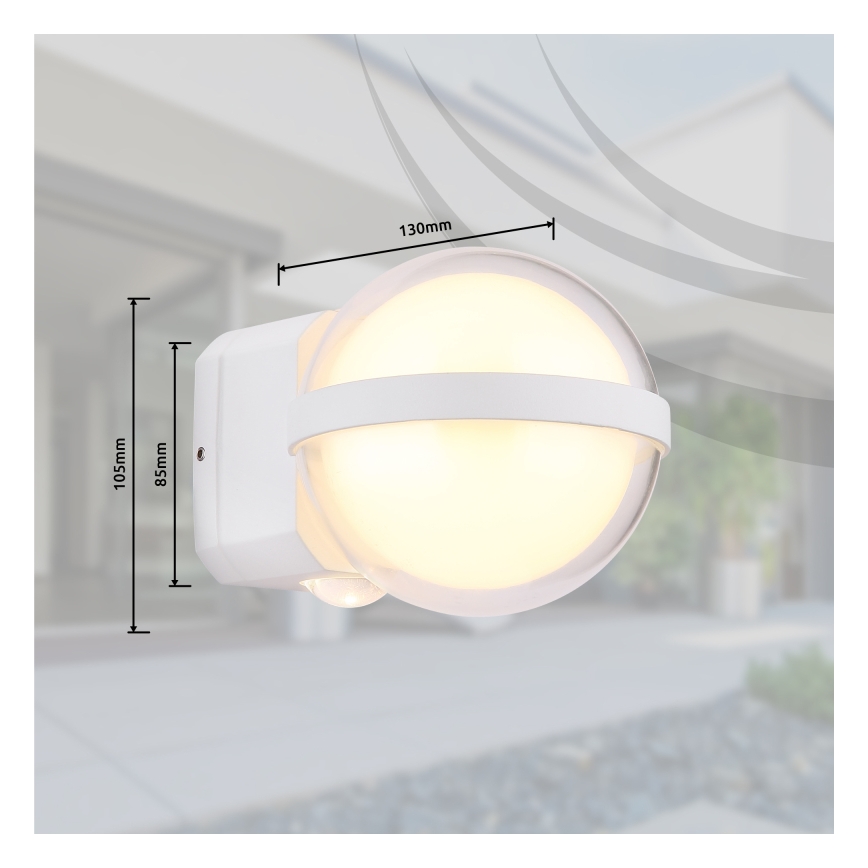 Globo - LED Екстериорен аплик LED/12W/230V IP54 бял