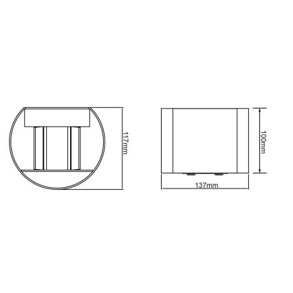 Globo - LED външно стенно осветително тяло 2xLED/3W/230V IP54