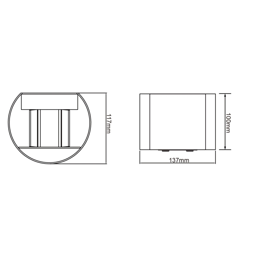 Globo - LED външно стенно осветително тяло 2xLED/3W/230V IP54