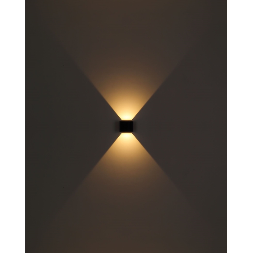 Globo - LED Екстериорен аплик 2xLED/3W/230V IP44 черен