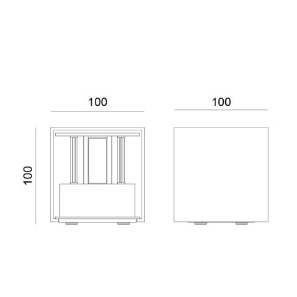 Globo - LED Външно стенно осветително тяло 2xLED/3W/230V IP54