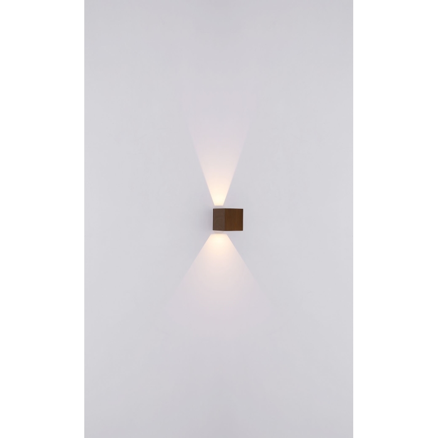 Globo - LED Екстериорен аплик 2xLED/3W/230V IP44 кафяв