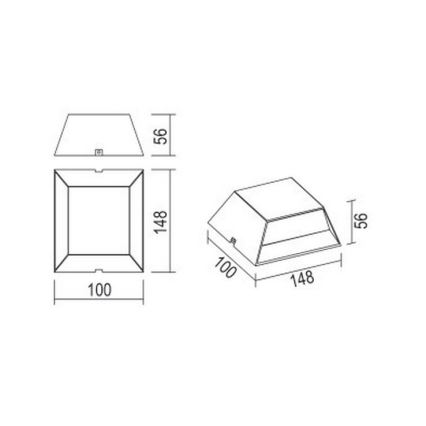 Globo - LED Екстериорен аплик LED/7W/230V IP54 антрацит