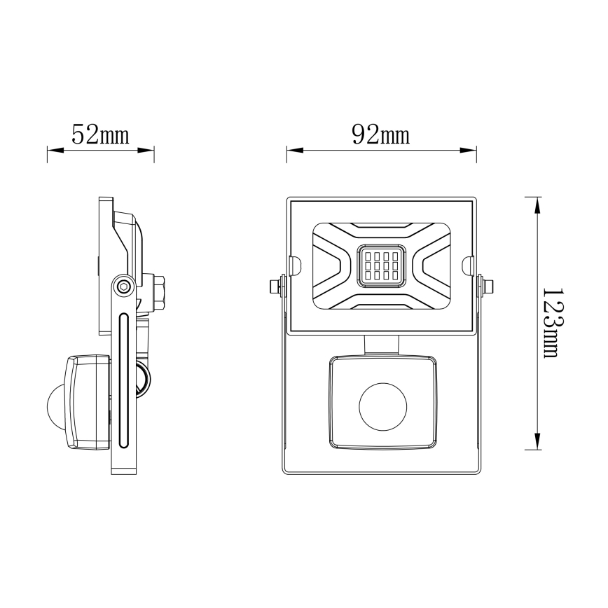 Globo - LED Прожектор със сензор LED/10W/230V IP44