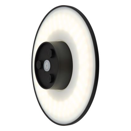 Globo - LED Екстериорен аплик LED/15W/230V 3000/4000/6000K Ø 25,2 см IP44 черен