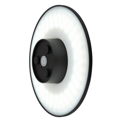 Globo - LED Екстериорен аплик LED/15W/230V 3000/4000/6000K Ø 25,2 см IP44 черен