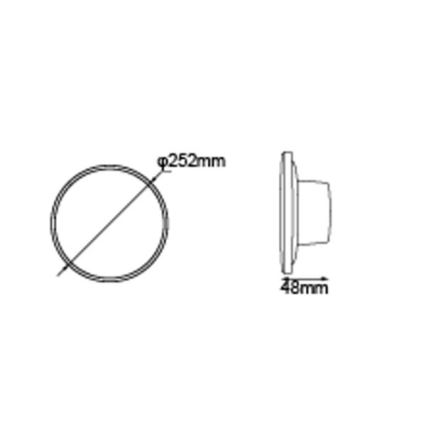 Globo - LED Екстериорен аплик LED/15W/230V 3000/4000/6000K Ø 25,2 см IP44 черен