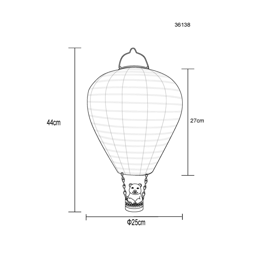 Globo - LED Соларна декорация с висулка 24xLED/0,06W/3V IP44 летящ балон