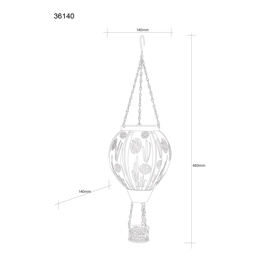 Globo - LED Соларна декорация с висулка 12xLED/0,02W/3V IP44 летящ балон