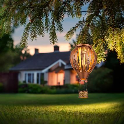 Globo - LED висяща соларна декорация 12xLED/0,02W/3V IP44 300 mAh летящ балон