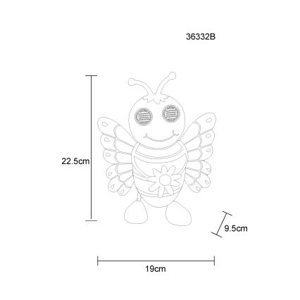 Globo - LED соларно осветително тяло 104xLED/3V IP44 300 mAh пчела