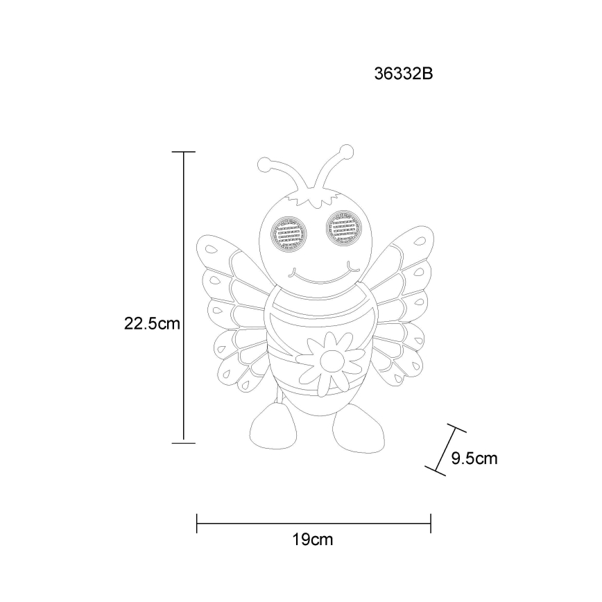 Globo - LED соларно осветително тяло 104xLED/3V IP44 300 mAh пчела