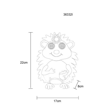 Globo - LED соларно осветително тяло 104xLED/3V IP44 300 mAh Еж