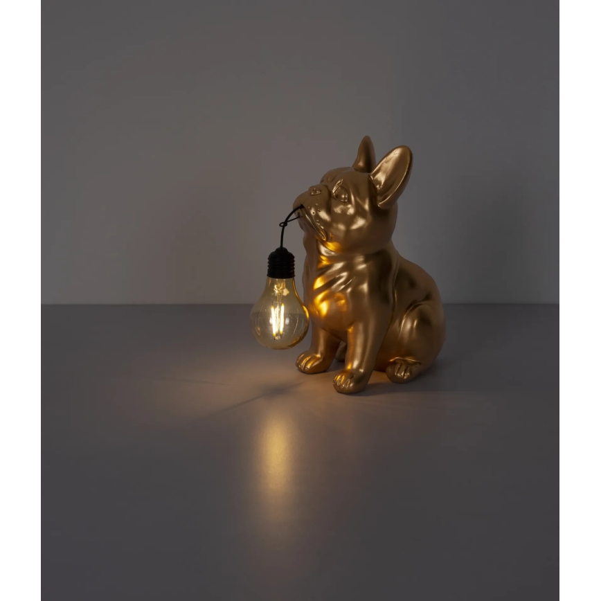 Globo - LED соларно осветително тяло LED/3V IP44 300 mAh златисто куче