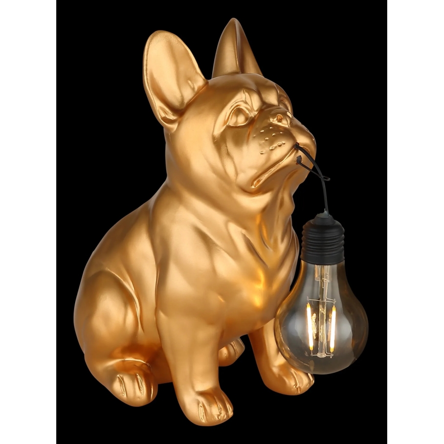 Globo - LED соларно осветително тяло LED/3V IP44 300 mAh златисто куче