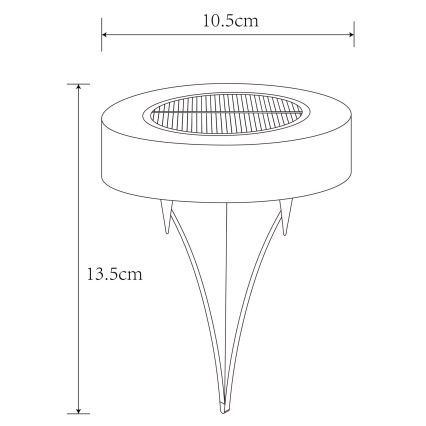 Globo - К-кт 2бр. LED соларни лампи LED/0,8W/3V 3200K IP44