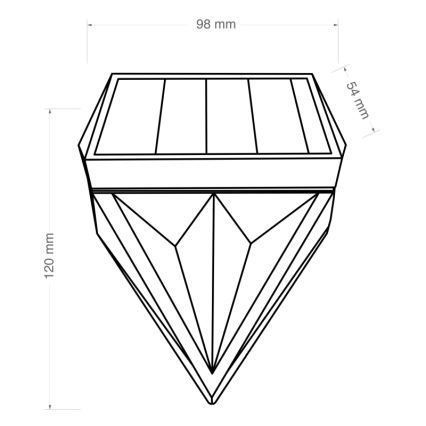 Globo - К-кт 2x LED Соларен аплик LED/0,5W/3V IP44 600 mAh