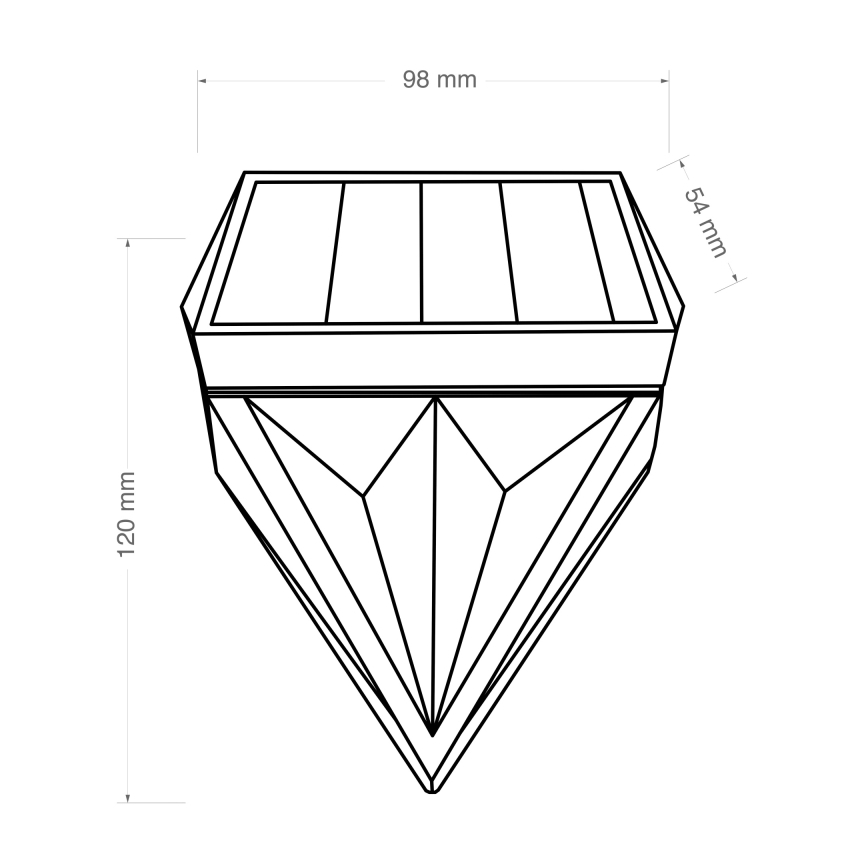 Globo - К-кт 2x LED Соларен аплик LED/0,5W/3V IP44 600 mAh