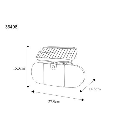 Globo - LED соларно осветително тяло със сензор LED/3,7V IP44 2000 mAh