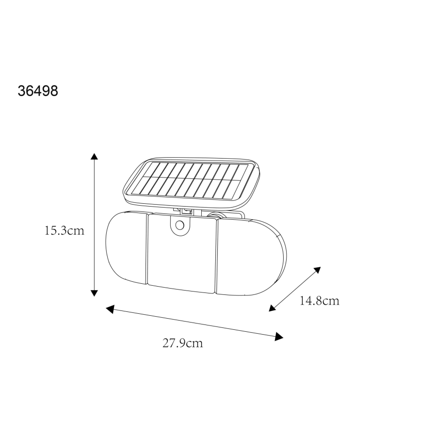 Globo - LED соларно осветително тяло със сензор LED/3,7V IP44 2000 mAh