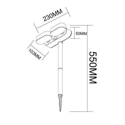 Globo - LED соларна лампа със сензор LED/7,2W/3V IP44 1200 mAh