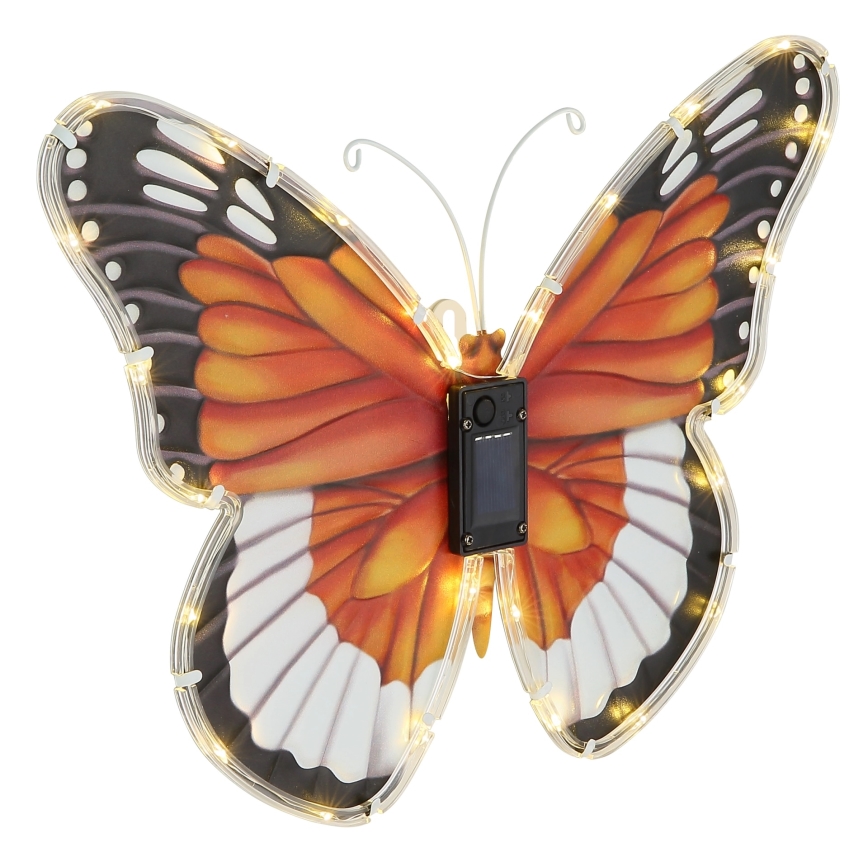 Globo - соларно LED осветително тяло 3V IP44, 200 mAh, дизайн пеперуда