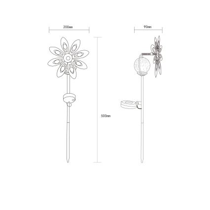 Globo - LED Соларен декорация LED/0,02W/3V IP44