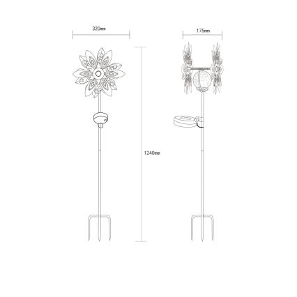 Globo - LED Соларен декорация LED/0,02W/3V IP44