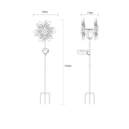 Globo - LED Соларен декорация LED/0,02W/3V IP44