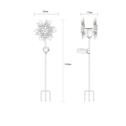 Globo - LED соларна декорация LED/0,02W/3V IP44 300 mAh