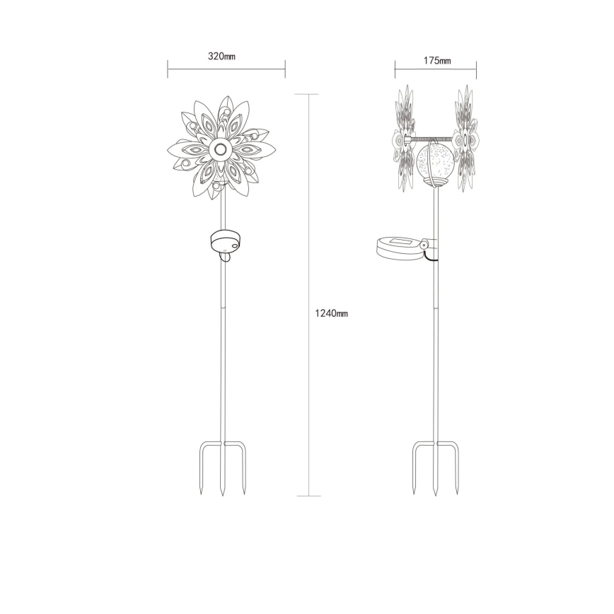 Globo - LED соларна декорация LED/0,02W/3V IP44 300 mAh