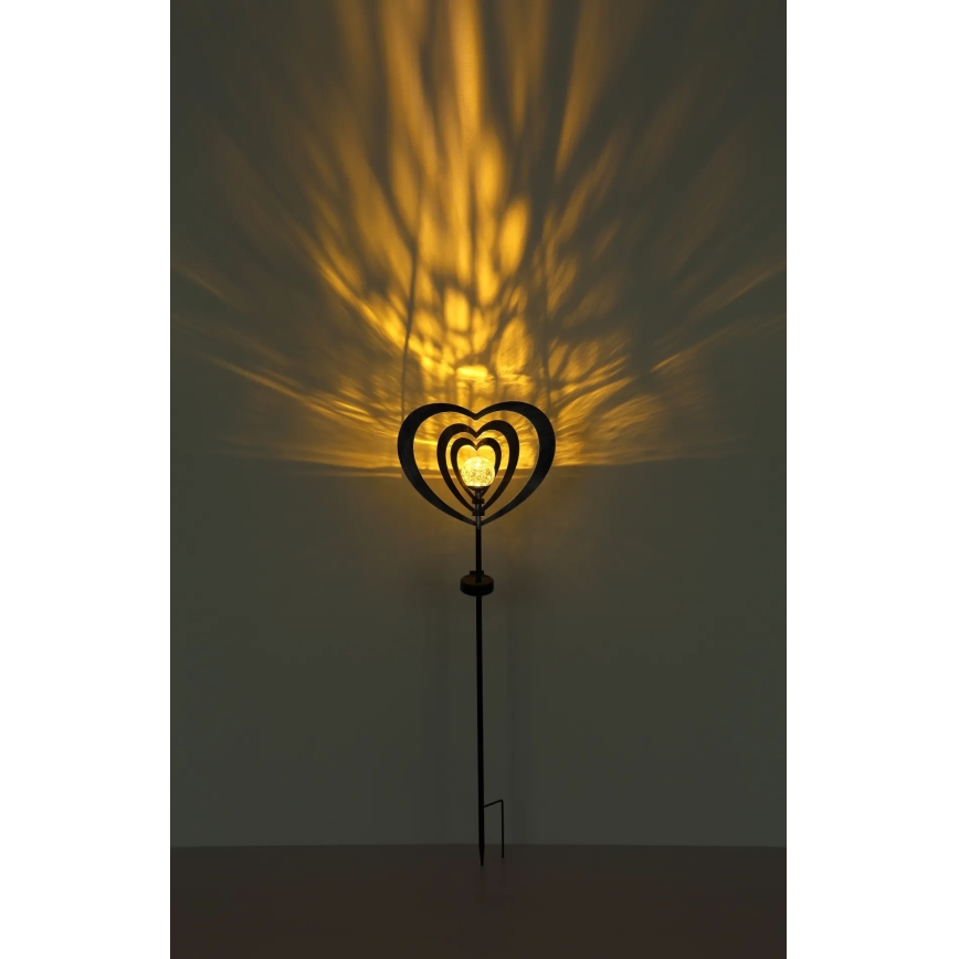 Globo - LED соларно осветително тяло LED/3V IP44 300 mAh сребърно сърце