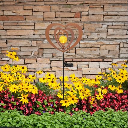 Globo - Соларно LED осветително тяло LED/3V IP44 300 mAh ръждиво сърце