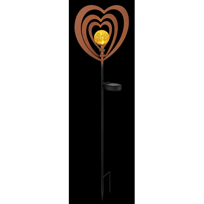 Globo - Соларно LED осветително тяло LED/3V IP44 300 mAh ръждиво сърце