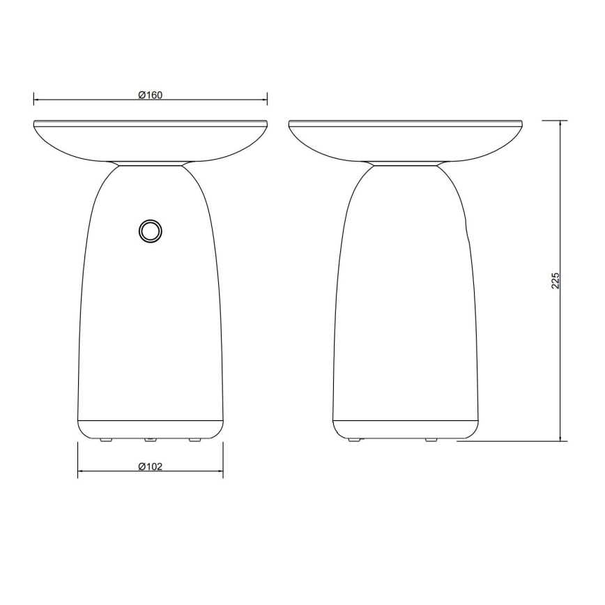 Globo - LED Димируем соларен докосване лампа LED/10W/3,7V IP54 зелен