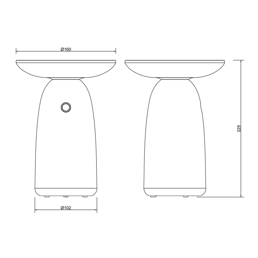 Globo - LED Димируем соларен докосване лампа LED/10W/3,7V IP54 черен