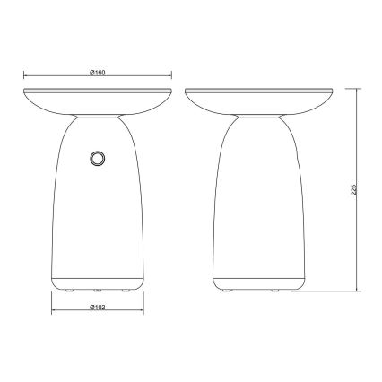Globo - LED регулируема соларна сензорна лампа LED/10W/3,7V IP54 3600 mAh черна