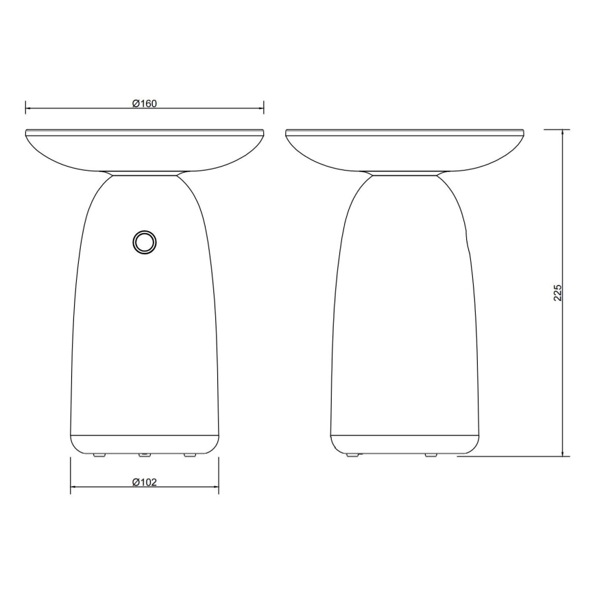 Globo - LED Димируем соларен докосване лампа LED/10W/230V IP54 бял