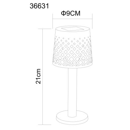 Globo - LED Соларна лампа LED/0,06W/3,2V 3000K IP44 черен