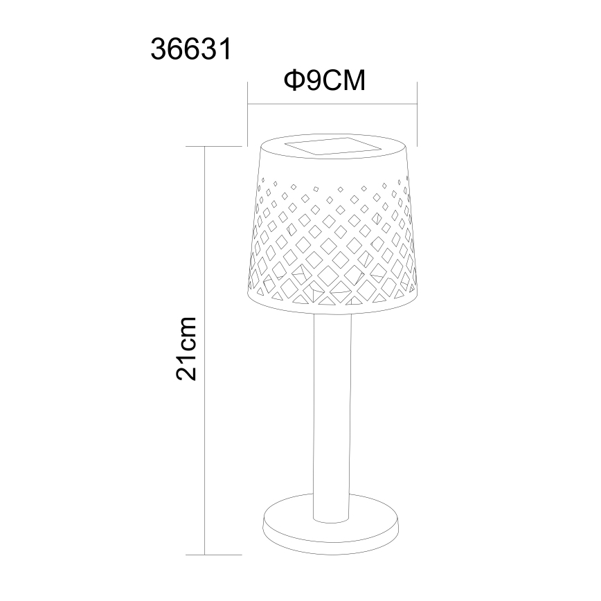 Globo - LED Соларна лампа LED/0,06W/3,2V 3000K IP44 черен