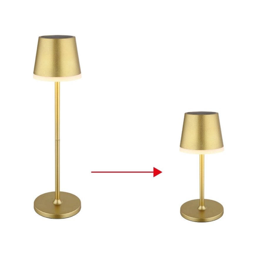 Globo - LED Соларна лампа LED/0,6W/3V 3000K IP44 златист